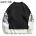 Mens Mountain Knitted Jumper Sweaters Streetwear Hip Hop Harajuku Pullover Knit