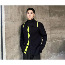 Men's Autumn Fashion Lapel Long Sleeve Loose Warm Kniting Cardigan Sweaters Coat
